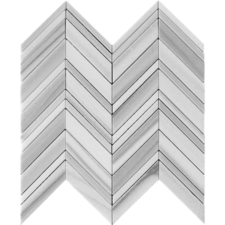 Apollo Tile Equator Chevron 5.08 sq.ft 12 in. x12.2 in. Marble Mosaic Tile, 5PK APLMRM99CV05EC87